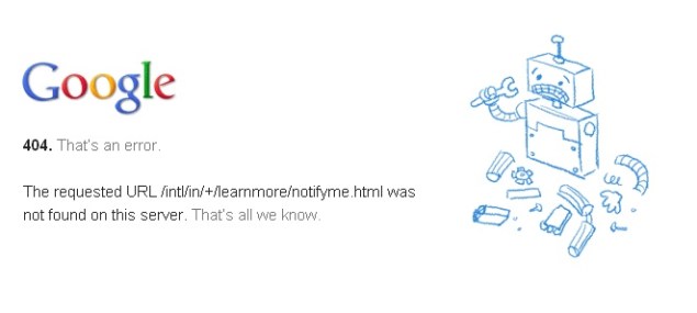 google-404-page-not-found-error