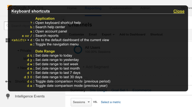 keyboard-shortcuts-google-analytics