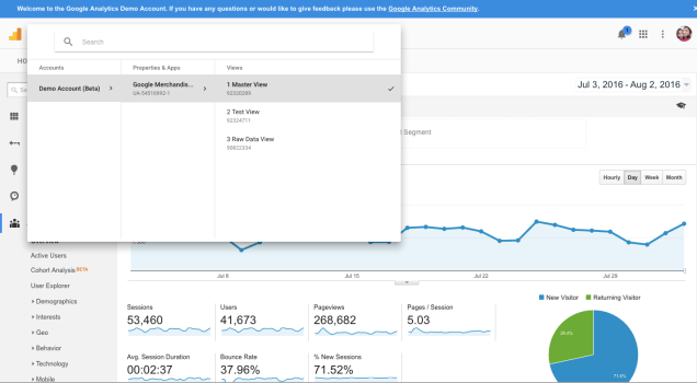 Google-analytics-demo-account
