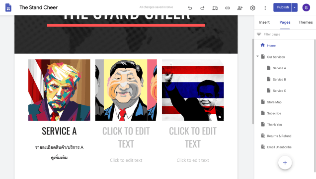เพิ่มและแก้ไขข้อความในเว็บไซต์ Google Site