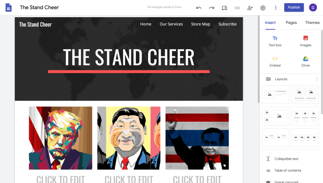 การใส่ภาพในรูปภาพ Google site