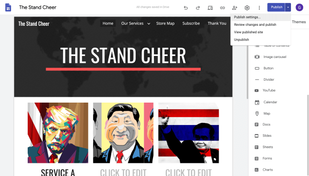 publish-setting-google-site