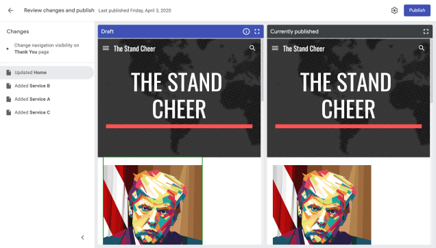 สร้างและเผยแพร่เว็บไซต์ Google site