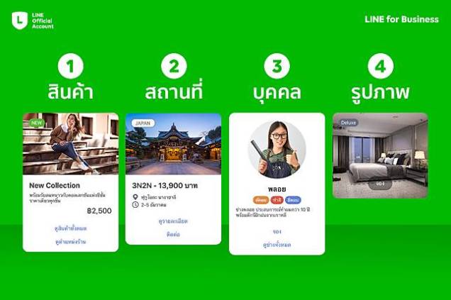 รูปแบบข้อความแบบการ์ดใน LINE OA