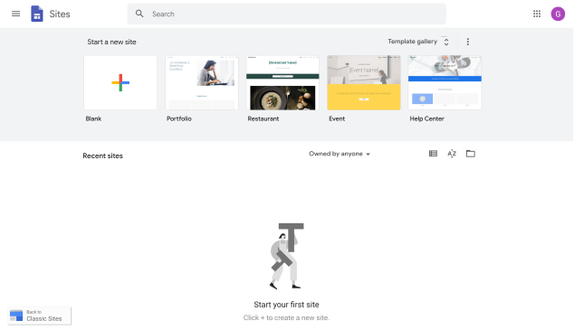 homepage-google-sites