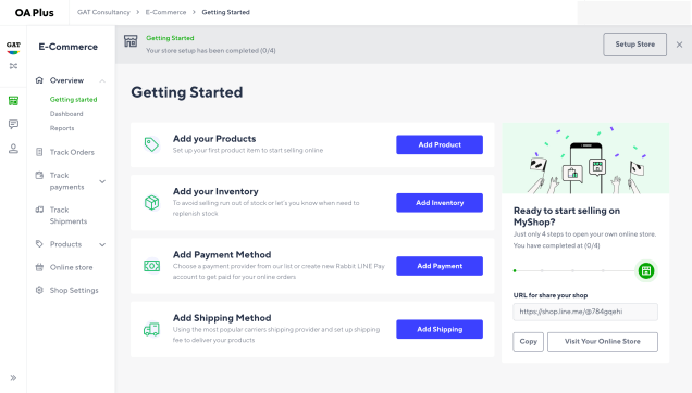 การจัดการสินค้า วิธีการชำระเงิน วิธีการจัดส่ง ใน LINE My Shop