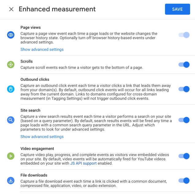 การทำ Event tracking แบบอัตโนมัติ GA4-enhanced-measurement