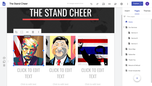 การใส่ลิงค์เว็บไซต์ในภาพ google site