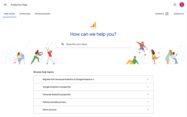 เว็บไซต์เรียน GA4 google analytics ฟรี - Support-Google-Analytics-4